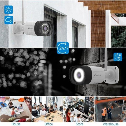 Cámara IP Nivian NV-CAM30-W6 2K Visión Nocturna Exterior Detección IA Audio Bidireccional