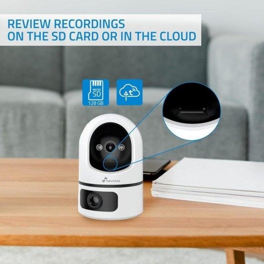 Caméra de surveillance Nivian 2K Vision Nocturne Intérieure Détection IA Audio Bidirectionnel