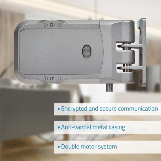 Cerradura inteligente Nivian NVS-SMARTBOLT WiFi Apertura con App y mando a distancia Antivandálica