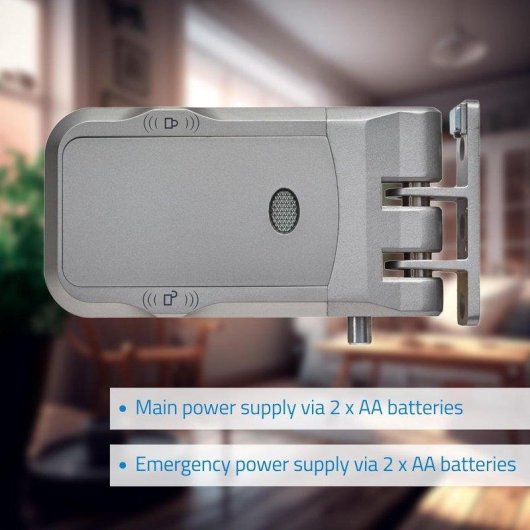 Cerradura inteligente Nivian NVS-SMARTBOLT WiFi Apertura con App y mando a distancia Antivandálica