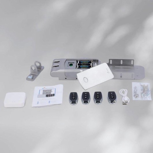 Cerradura inteligente Nivian NVS-SMARTBOLT WiFi Apertura con App y mando a distancia Antivandálica