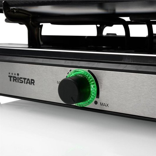 Parrilla de raclette TRISTAR RA-2748 8 personas 1400 W Negro Rectangular 420 x 230 mm Giratorio