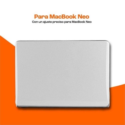 PcCom Essential Carcasa Protectora Rígida Transparente para Apple MacBook Neo