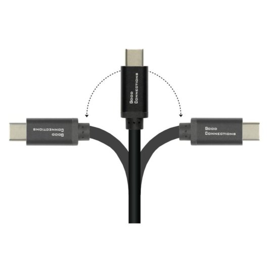 Cable USB-C a USB-C ALCASA 2213-SF010S USB 2.0 1 m Negro