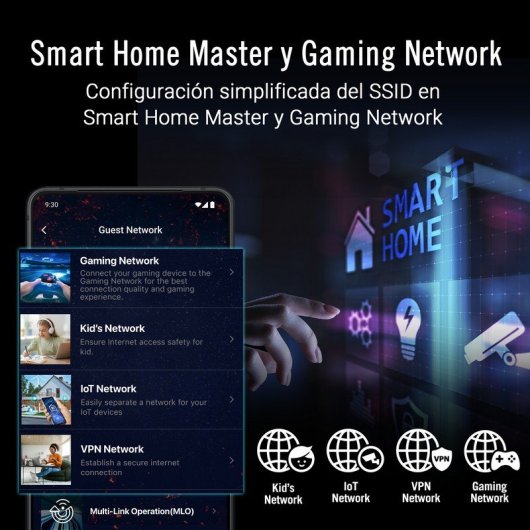 Router Asus ROG Strix GS-BE7200 WiFi 7 7,2 Gbps Dual Banda Gaming VPN