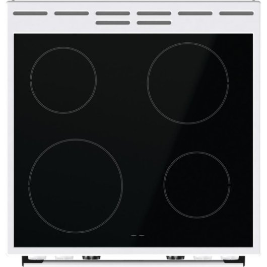 Cocina Gorenje GEC6C40WD Negra/Blanca con 4 zonas cerámicas y horno eléctrico 71L