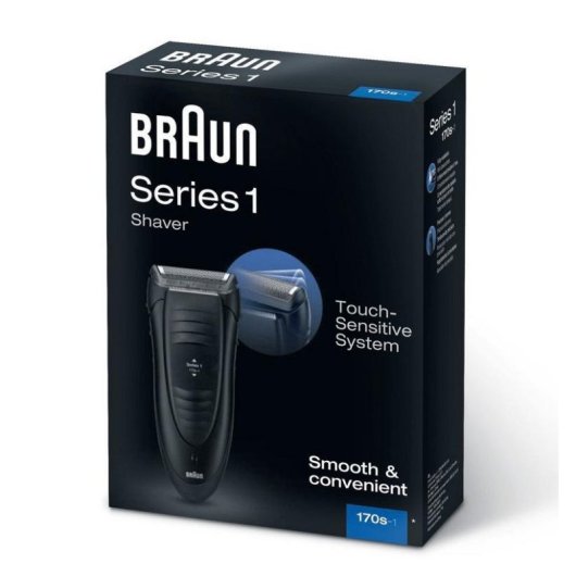 Afeitadora Facial Braun Series 1 -170 Corriente alterna Seco y Mojado Recortador Precisión Fácil Limpieza