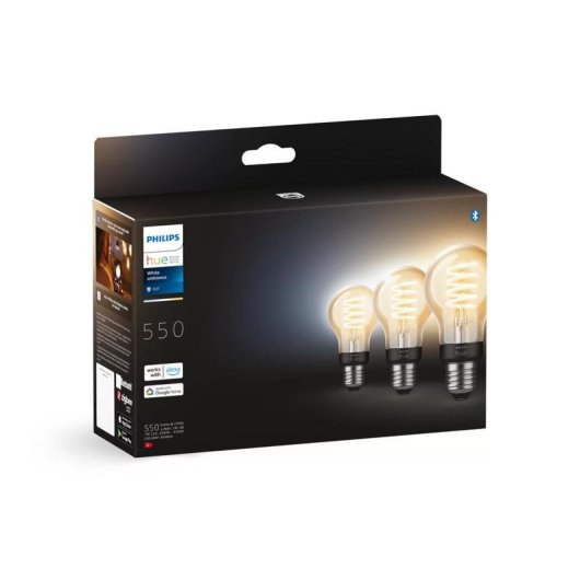 Lampe Philips A60 E27 Bluetooth Zigbee LED warm-kaltweiß 3er-Pack