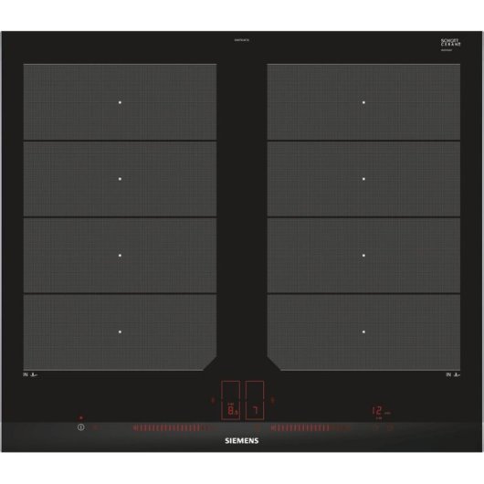 Placa de indução Siemens EX675LXC1E 4 zonas preta embutida