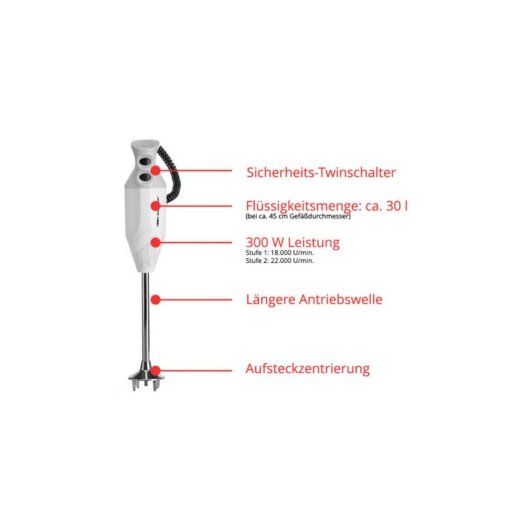 Licuadora ESGE P 350 Profi 300 W Cinzento Branco 2 velocidades