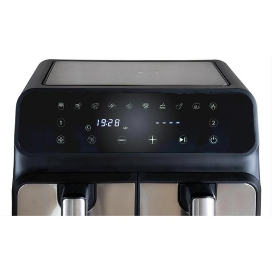 Airfryer Unold 58685 Dubbele Mand 8L 1700W 10 Programma's Timer