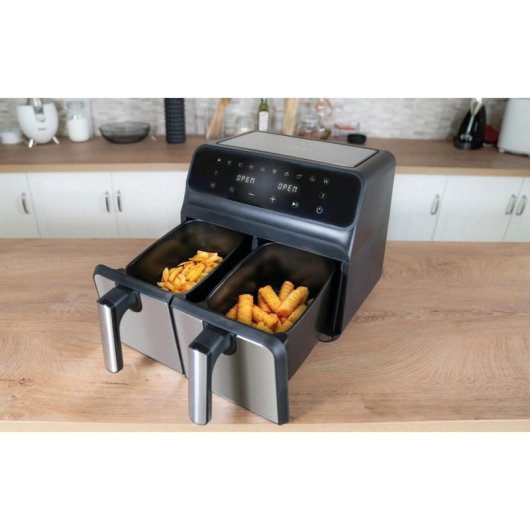 Airfryer Unold 58685 Dubbele Mand 8L 1700W 10 Programma's Timer