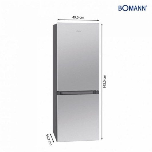 Frigorífico Combi Bomann KG 320.2 Defrost 143cm 165L E Inox