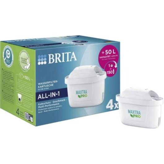 Cartouche filtrante Brita 122027 4 pieces Blanc compatible Brita