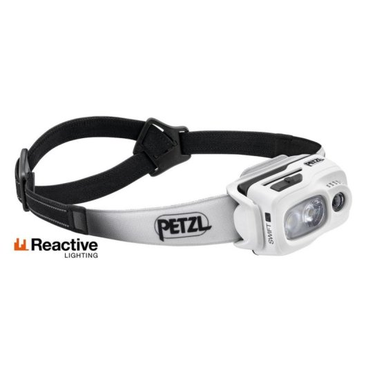 Linterna Petzl SWIFT RL con cinta para cabeza, Negro, Blanco