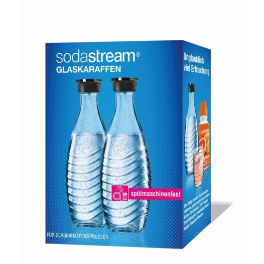 Botella SodaStream para bebida carbonatada 0.6 L transparente 2 piezas