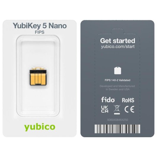 Zutrittskontrolle Yubico YubiKey Nano Schlüsselanhänger 1 Benutzer FIPS 140-2