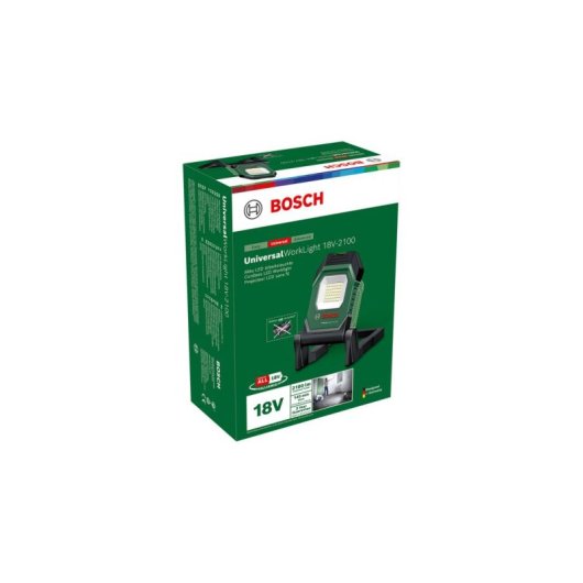 Lampe de travail Bosch UniversalWorkLight 18V-2100 2100 lm 1500 mAh Noir Vert