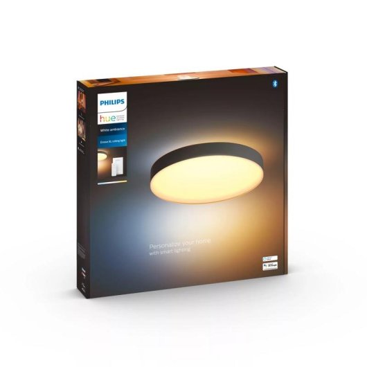 Lampe de plafond Philips Hue Enrave extragrande noir Bluetooth LED