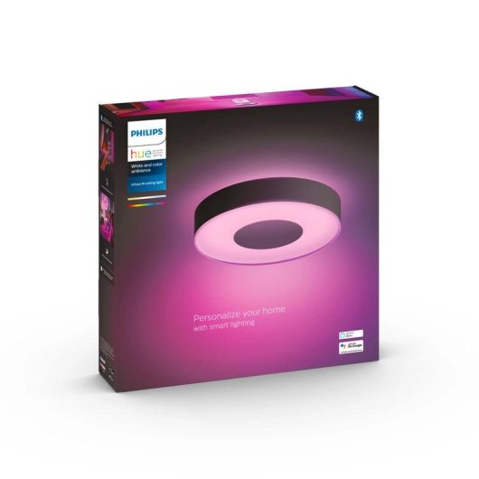 Deckenleuchte Philips Hue Infuse Schwarz LED Bluetooth Weiß Farbe