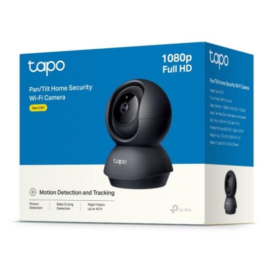 Überwachungskamera TP-Link TAPO C201 FullHD Nachtsicht Innen Alarm Zwei-Wege-Audio