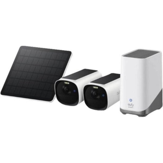 Caméra de surveillance Eufy E8144323 2K Extérieure Panneau Solaire Audio Bidirectionnel