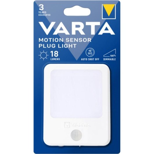Lampada notturna Varta Motion Sensor Plug Light LED 18 lm Bianco