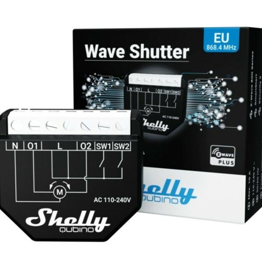 Relé Wi-Fi Shelly Qubino Wave Shutter Control persianas Empotrable Monitorización energía