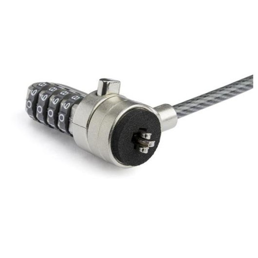 Sicherheitskabel StarTech.com Erweiterung 15cm Schlaufe 2.5cm 4-stellig Schwarz Silber