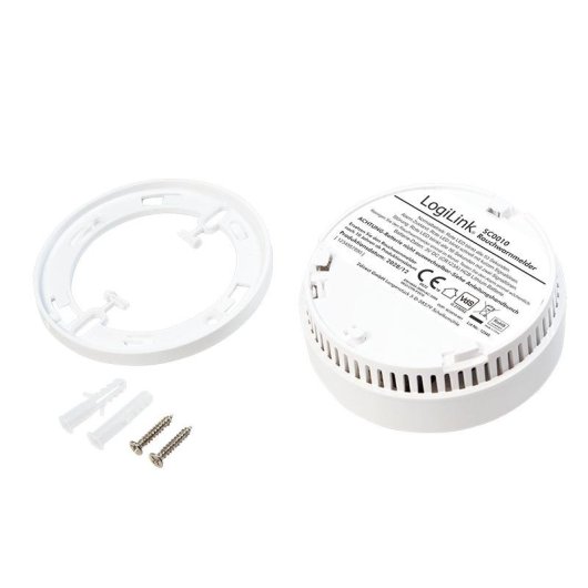 Detector de Humo y Gas LogiLink SC0010 Inalámbrico Alarma 85 dB Batería Litio