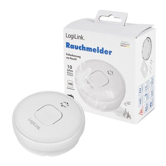 Detector de Humo y Gas LogiLink SC0016 Inalámbrico Alarma 85 dB Superficie Blanco