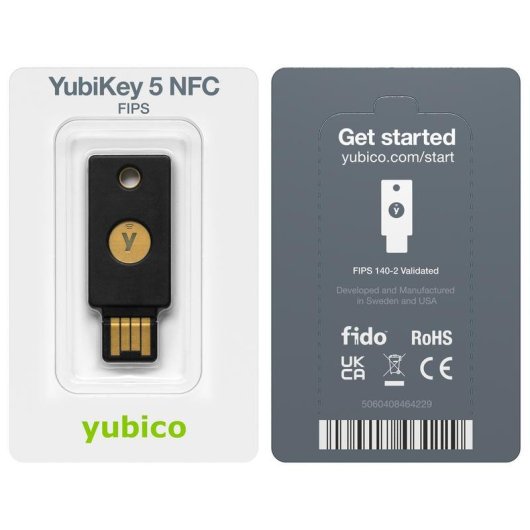 Control de Acceso Yubico YubiKey 5 NFC Llavero 1 Usuario Seguridad Avanzada