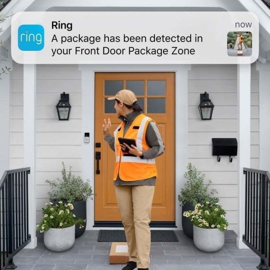 Campanello Ring Battery Doorbell Plus Wi-Fi wireless con videocamera e audio bidirezionale esterno