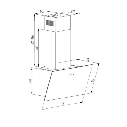 Campana extractora Aspes ACPD602AIN Canalizado/Recirculación 60cm cristal negro táctil