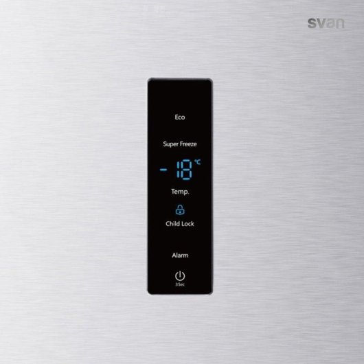 Gefrierschrank Svan SCV185600ENFX No Frost 274L Inox LED Eco