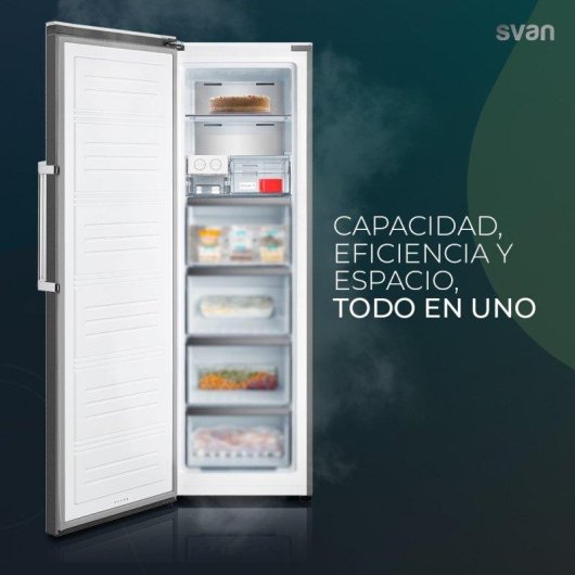 Gefrierschrank Svan SCV185600ENFX No Frost 274L Inox LED Eco