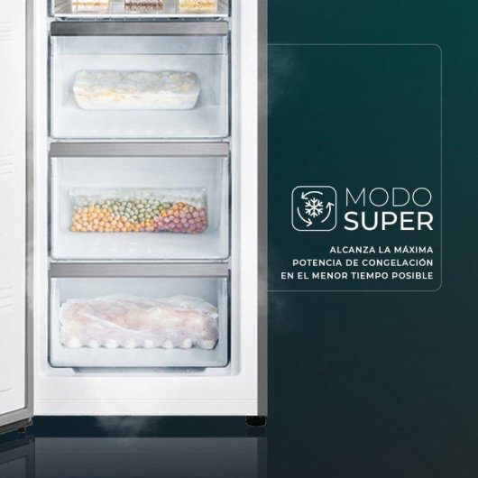 Gefrierschrank Svan SCV185600ENFX No Frost 274L Inox LED Eco