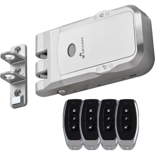 Cerradura inteligente Nivian Cerrojo Invisible Electrónico RF 433 MHz Apertura con mando a distancia y botones táctiles