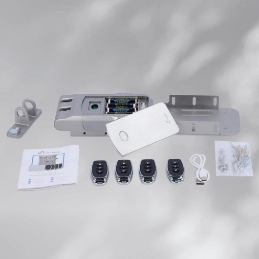 Cerradura inteligente Nivian Cerrojo Invisible Electrónico RF 433 MHz Apertura con mando a distancia y botones táctiles