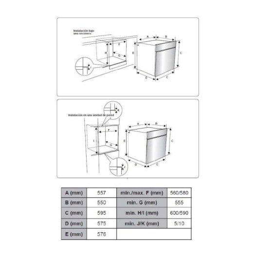 Horno Multifunción Aspes AHM10800DCCB 78L Hidrolítico con Temporizador y Pantalla Táctil