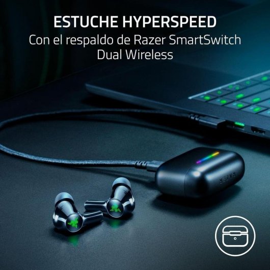 Kopfhörer Razer Hammerhead V3 X kabellos Bluetooth RF Gaming mit Geräuschunterdrückung Schwarz