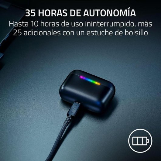 Kopfhörer Razer Hammerhead V3 X kabellos Bluetooth RF Gaming mit Geräuschunterdrückung Schwarz