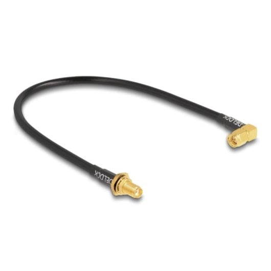 Cable coaxial Delock SMA hembra a macho 90° RG-58 30 cm