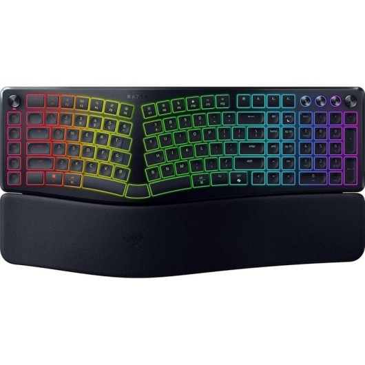 Teclado Razer Pro Type Ergo de membrana ergonómico dividido RGB macros