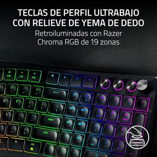 Teclado Razer Pro Type Ergo de membrana ergonómico dividido RGB macros