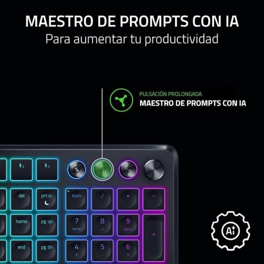 Teclado Razer Pro Type Ergo de membrana ergonómico dividido RGB macros