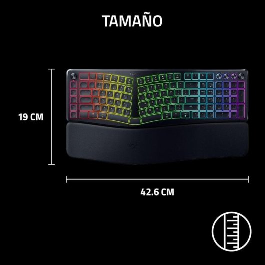 Teclado Razer Pro Type Ergo de membrana ergonómico dividido RGB macros