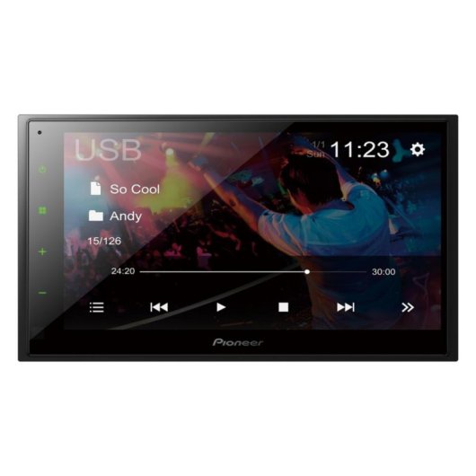 Receptor multimedia Pioneer DMH-A340DAB Negro 2 DIN 200 W Android iOS