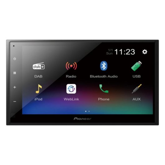 Receptor multimedia Pioneer DMH-A340DAB Negro 2 DIN 200 W Android iOS