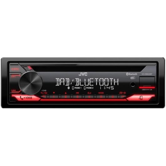 Receptor multimedia JVC KD-DB622BT Negro 1 DIN 200W Bluetooth DAB+